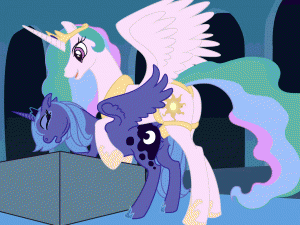 766807 - Friendship_is_Magic My_Little_Pony OriginalFluttershy Princess_Celestia Princess_Luna animated